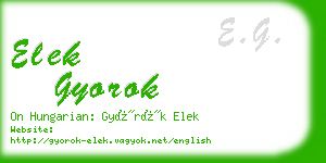 elek gyorok business card